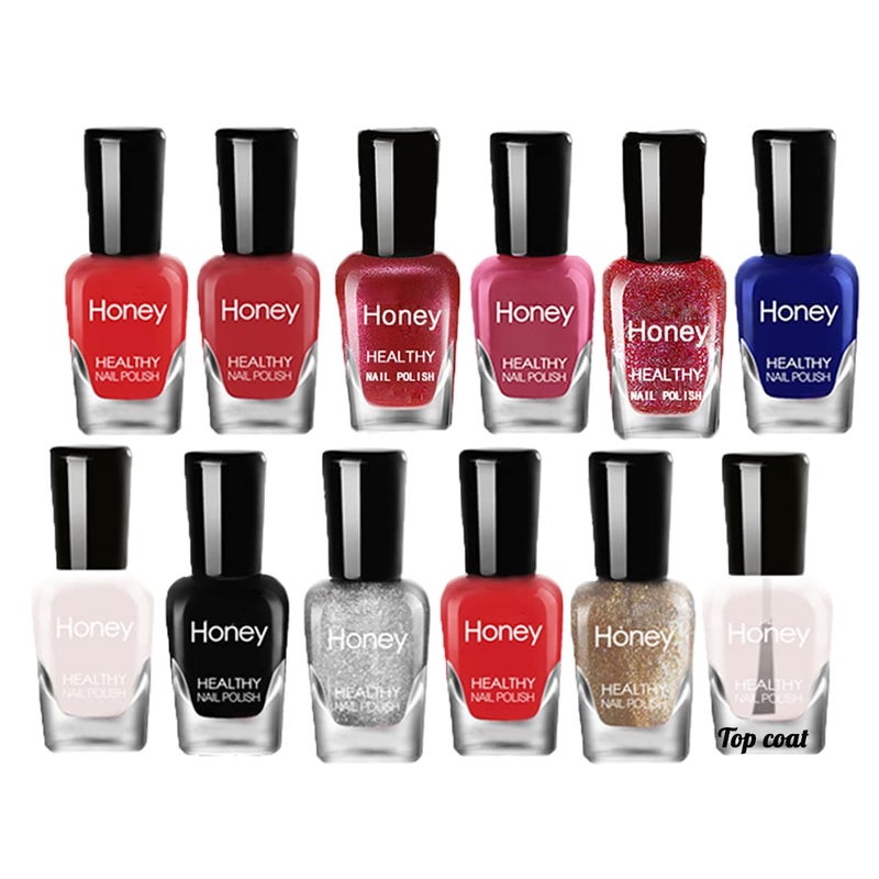 Tophany Non Toxic Nail Polish Set, Easy Peel Off and Fast Dry, Eco Friendly and Organic Water Based Nail Polish for Women, Teens (12 Bottles, 5ML) - Image 1